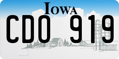 IA license plate CDO919