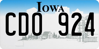 IA license plate CDO924