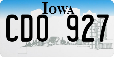 IA license plate CDO927