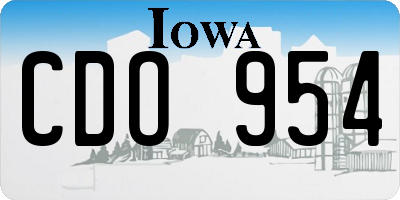 IA license plate CDO954