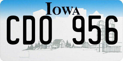 IA license plate CDO956