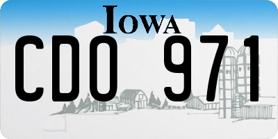 IA license plate CDO971