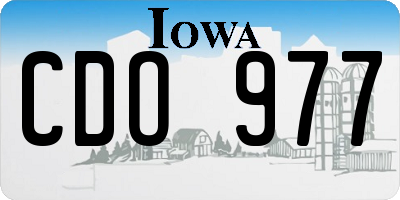 IA license plate CDO977
