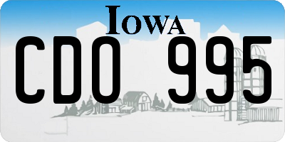 IA license plate CDO995
