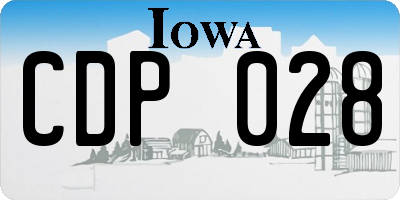 IA license plate CDP028