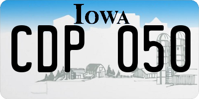IA license plate CDP050