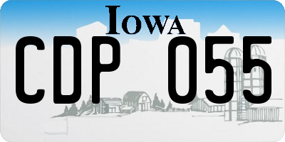 IA license plate CDP055