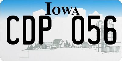 IA license plate CDP056