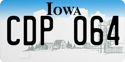IA license plate CDP064