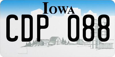 IA license plate CDP088