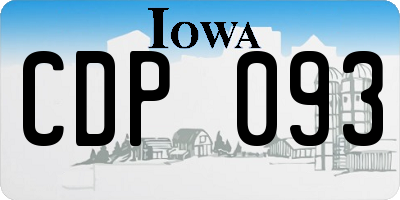 IA license plate CDP093