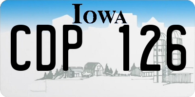 IA license plate CDP126