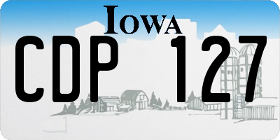IA license plate CDP127