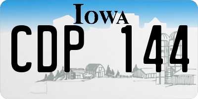 IA license plate CDP144