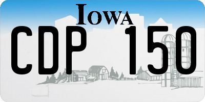 IA license plate CDP150