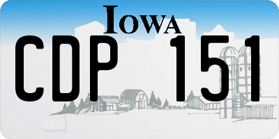 IA license plate CDP151