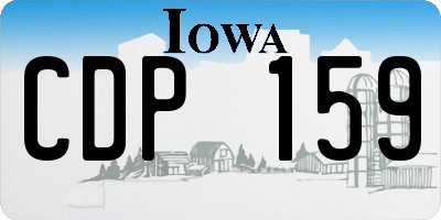 IA license plate CDP159