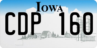 IA license plate CDP160
