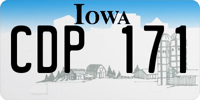 IA license plate CDP171