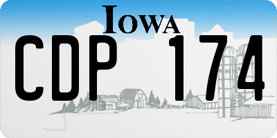 IA license plate CDP174