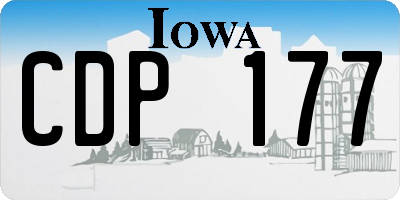 IA license plate CDP177
