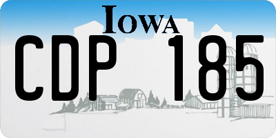 IA license plate CDP185