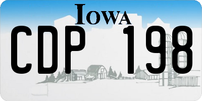 IA license plate CDP198
