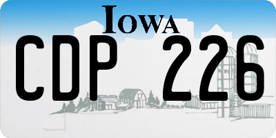 IA license plate CDP226