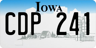 IA license plate CDP241