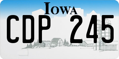 IA license plate CDP245