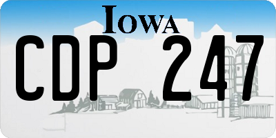 IA license plate CDP247