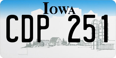 IA license plate CDP251