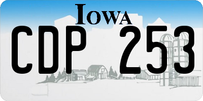 IA license plate CDP253