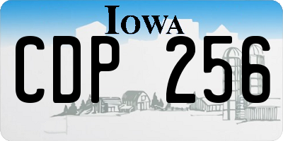 IA license plate CDP256