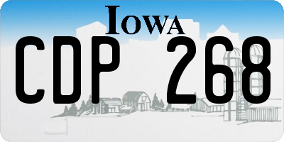 IA license plate CDP268