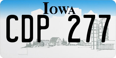 IA license plate CDP277