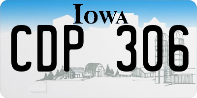 IA license plate CDP306