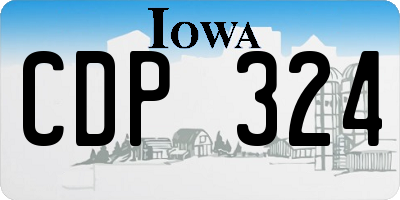 IA license plate CDP324