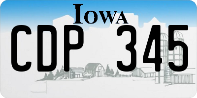 IA license plate CDP345