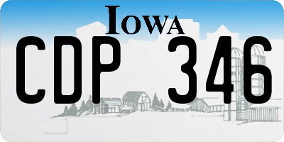 IA license plate CDP346