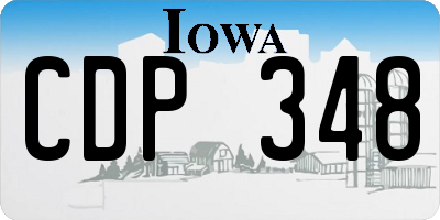 IA license plate CDP348