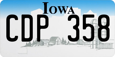 IA license plate CDP358