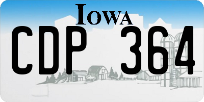 IA license plate CDP364