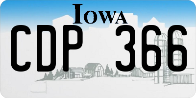 IA license plate CDP366