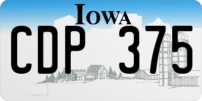 IA license plate CDP375