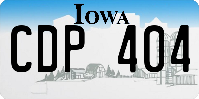 IA license plate CDP404