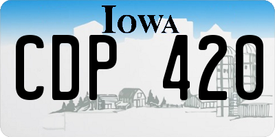 IA license plate CDP420