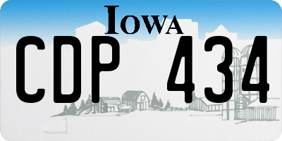 IA license plate CDP434