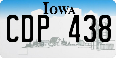 IA license plate CDP438