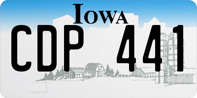 IA license plate CDP441